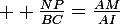 \large  \frac{NP}{BC}=\frac{AM}{AI}