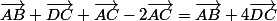 \vec{AB}+\vec{DC}+\vec{AC}-2\vec{AC}=\vec{AB}+4\vec{DC}