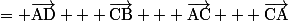 = \vec{\text{AD}} + \vec{\text{CB}} + \vec{\text{AC}} + \vec{\text{CA}}