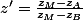 z'=\frac{z_M-z_A}{z_M-z_B}