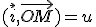 (\vec{i},\vec{OM})=u