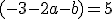(-3-2a-b)=5
