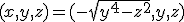 (x,y,z)=(-\sqrt{y^4-z^2},y,z)