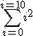 \Bigsum_{i=0}^{i=10}i^2