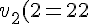 \Large{v_2(2)=2}