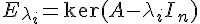 \Large E_{\lambda_i} = \ker(A-\lambda_iI_n)