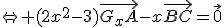 \Leftrightarrow (2x^2-3)\vec{G_xA}-x\vec{BC}=\vec0