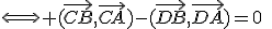 \Longleftrightarrow (\vec{CB},\vec{CA})-(\vec{DB},\vec{DA})=0\;\;[\pi]