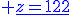 \blue \underline{z=122}