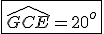 \fbox{\widehat{GCE}=20^o}