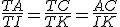 \fr{TA}{TI}=\fr{TC}{TK}=\fr{AC}{IK}