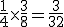 \frac{1}{4}\times\frac{3}{8}=\frac{3}{32}
