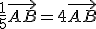 \frac{1}{5}\vec{AB} = 4\vec{AB}