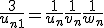 \frac{3}{u_{n+1}} = \frac{1}{u_n} + \frac{1}{v_n}+ \frac{1}{w_n}