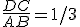\frac{DC}{AB}=1/3