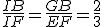 \frac{IB}{IF}=\frac{GB}{EF}=\frac{2}{3}
