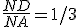 \frac{ND}{NA}=1/3