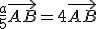 \frac{a}{5} \vec{AB} = 4 \vec{AB}