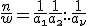\frac{n}{w} = \frac{1}{a_\1} + \frac{1}{a_\2} + ... + \frac{1}{a_\n}