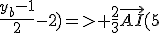3$ \vec{AG}(^{x+3}_{y-2}) \\   \\   \\   \\  \vec{AI}(4,5+3;\frac{y_b-1}{2}-2)=> \frac{2}{3}\vec{AI}(5;\frac{2}{3}\times \frac{y_b-1}{2}-2)