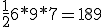 \frac126*9*7=189