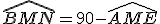 \hat{BMN}=90-\hat{AME}