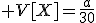 \large V[X]=\frac{a}{30}