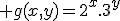 \large g(x,y)=2^x.3^y
