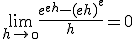 \lim_{h\to +\0} \frac{e^{e+h}-(e+h)^e}{h} = 0