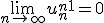 \lim_{n\to +\infty} u_n^{n+1}=0