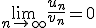 \lim_{n \to \infty}\frac{u_n}{v_n} = 0
