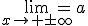 \lim_{x\to \pm\infty}=a