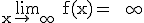 \rm \lim_{x\to +\infty} f(x)= +\infty