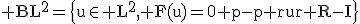 \rm BL^2=\{u\in L^2, F(u)=0 p-p sur R-I\}