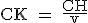\rm CK = \frac{CH}{v}