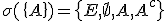 \sigma(\{A\})=\{E,\empty,A,A^c\}