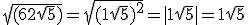 \sqrt{(6+2\sqrt{5})} = \sqrt{(1+\sqrt{5})^2} = |1+\sqrt{5}| = 1+\sqrt{5}