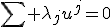 \sum \lambda_ju^j=0