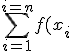 \sum_{i=1}^{i=n}f(x_i) = \sum_{i=1}^{i=n}g(x_i)