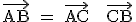 \textrm \vec{AB} = \vec{AC} + \vec{CB}