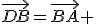 \ve{DB}=\ve{BA} 