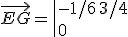 \ve{EG}=\|-1/6\\3/4\\0