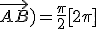 (\vec{AM};\vec{AB})=\frac{\pi}{2}[2\pi]