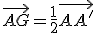 \vec{AG}=\frac{1}{2}\vec{AA'}