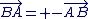 \vec{BA}= -\vec{AB}