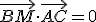 \vec{BM}\cdot\vec{AC}=0
