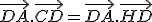 \vec{DA}.\vec{CD}=\vec{DA}.\vec{HD}