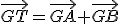 \vec{GT}=\vec{GA}+\vec{GB}