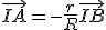 \vec{IA}=-\frac{r}{R}\vec{IB}