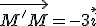 \vec{M'M}=-3\vec{i}